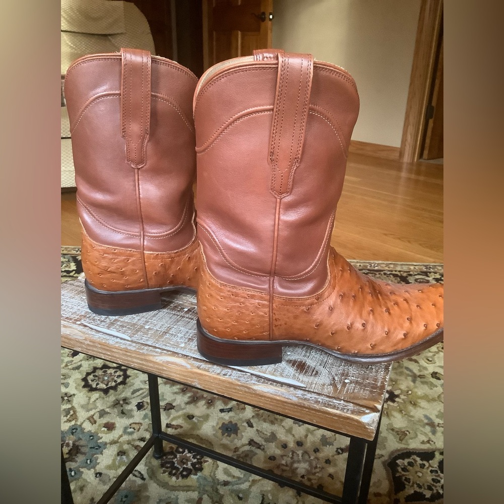 Tecovas Mens The Duke Ostrich Boots Size 8D - Picture 6 of 6